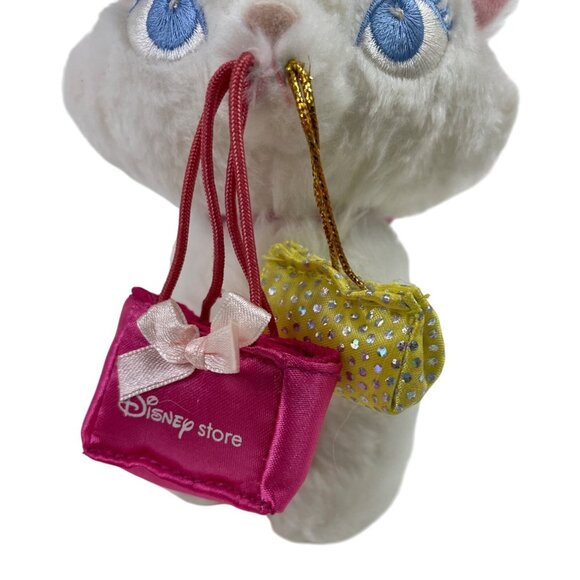 Disney Store 6" Shopping Marie Aristocats  Plush Stuffed Toy White Cat Kitten - Picture 3 of 10